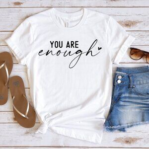 You Are Enough | Bella + Canvas 3001CVC Heather Unisex Tee